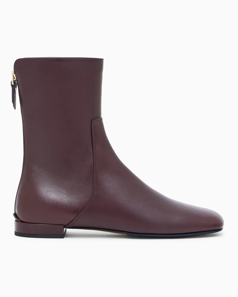 Giorgio Armani Stiefeletten aus Leder Rot