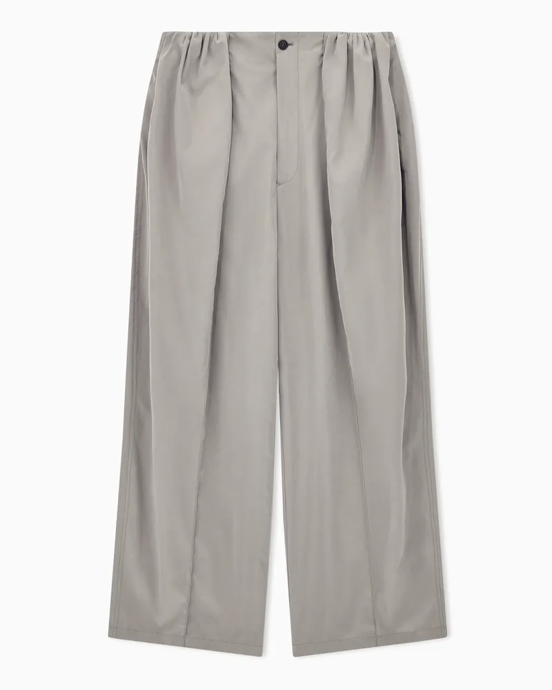 Giorgio Armani Hose in Veloursoptik mit elastischem Bund Grün