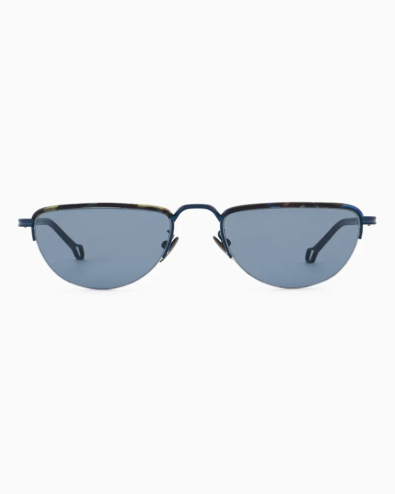 Giorgio Armani Sonnenbrille für Herren mit unregelmäßige Form Blau