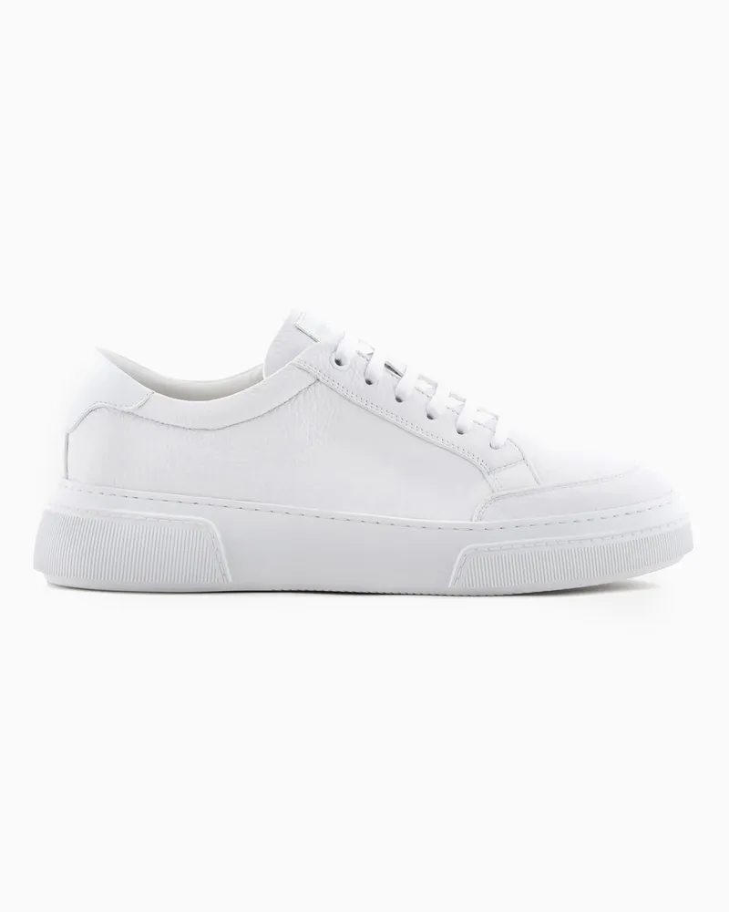 Giorgio Armani Sneaker Icon aus Hirschleder Weiß