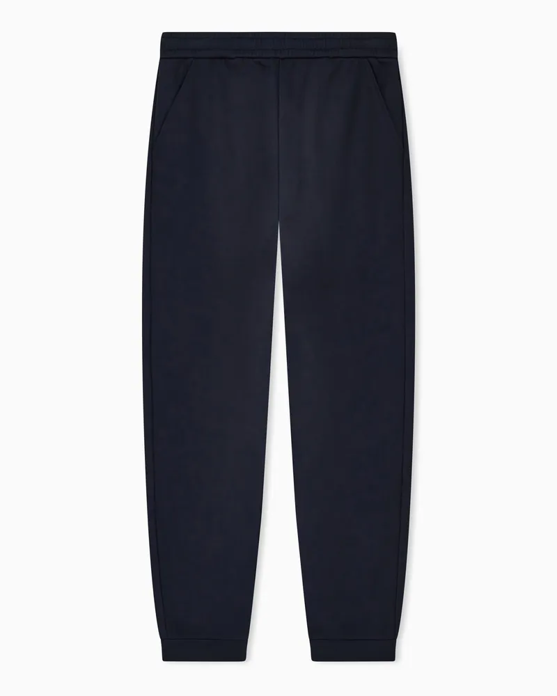 Giorgio Armani Jogginghose aus doppellagigem Jersey, gefertigt aus einer Modal-Mischung Marineblau