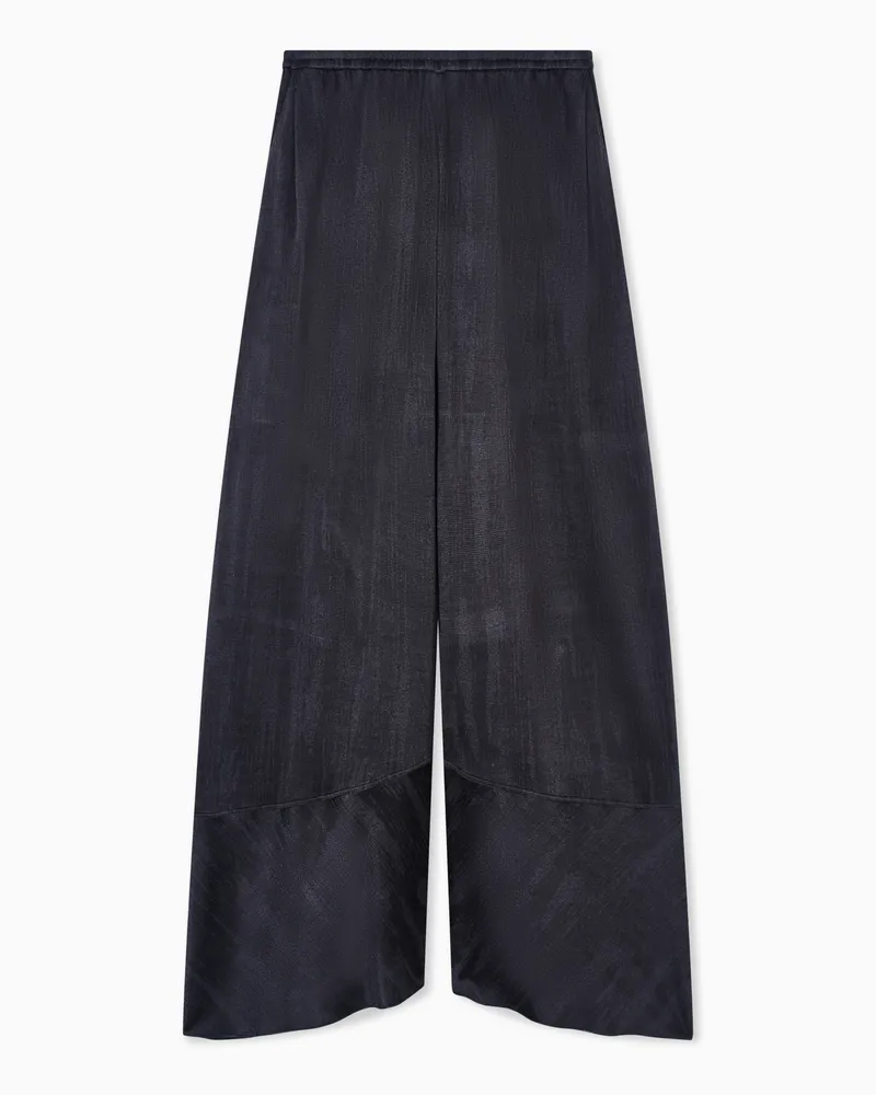 Giorgio Armani Weite ASV Hose aus Viskose-Jersey-Jacquard Grau