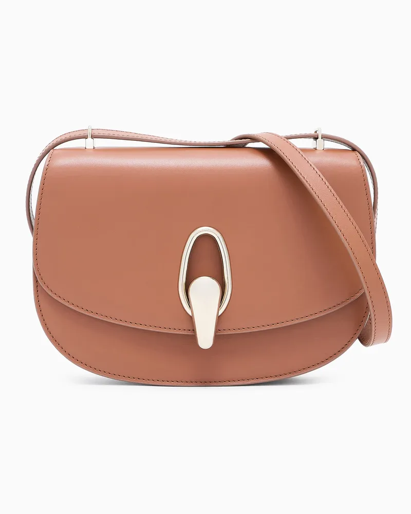 Giorgio Armani Schultertasche aus Leder Braun