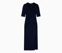 ASV Midikleid aus Viskose in Punto Milano Verarbeitung