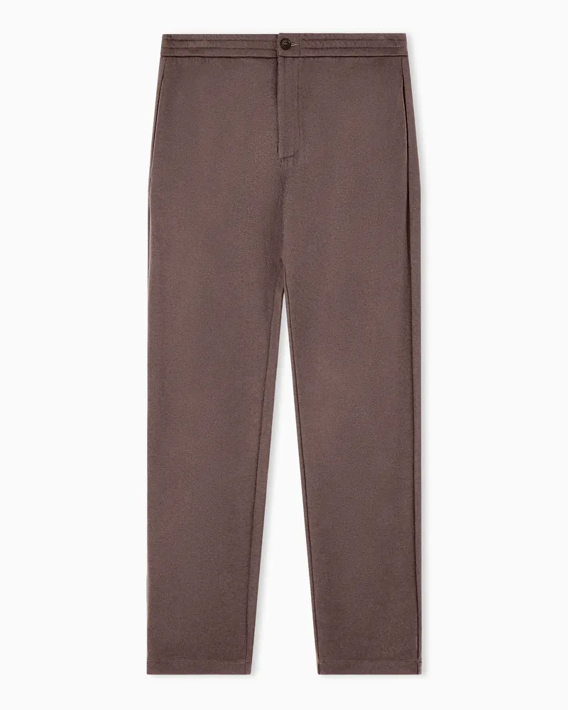 Giorgio Armani Hose aus reinem Kaschmir-Jersey Beige