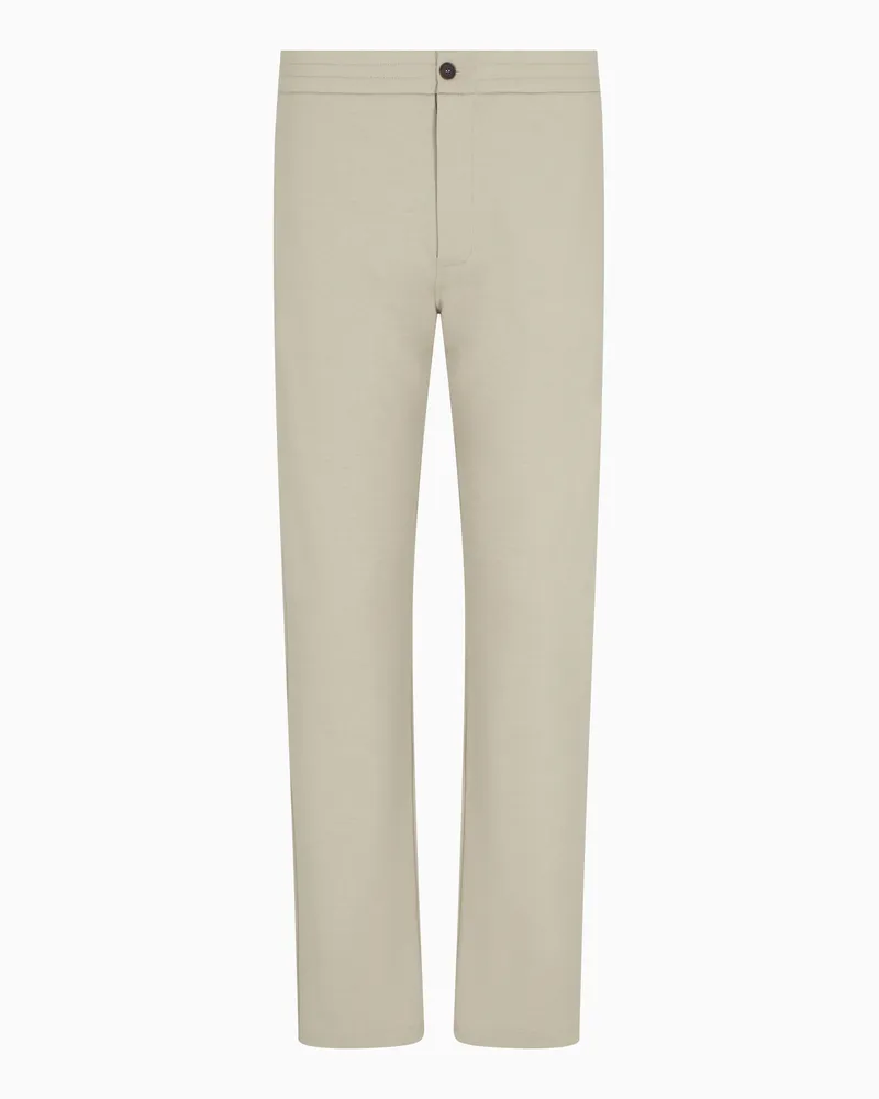 Giorgio Armani Hose aus reinem Kaschmir-Jersey Beige