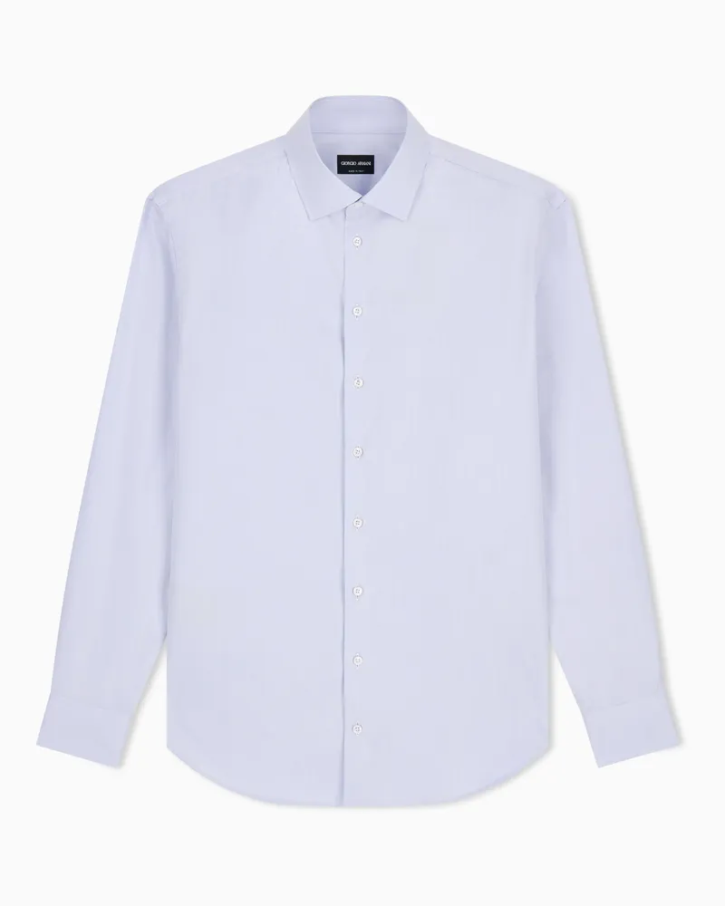 Giorgio Armani Hemd in Regular Fit aus Baumwolle Hellblau