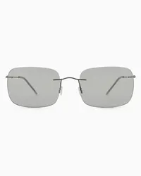 Giorgio Armani Sonnenbrille Für Herren mit Pillow-fassung Dunkelgrau