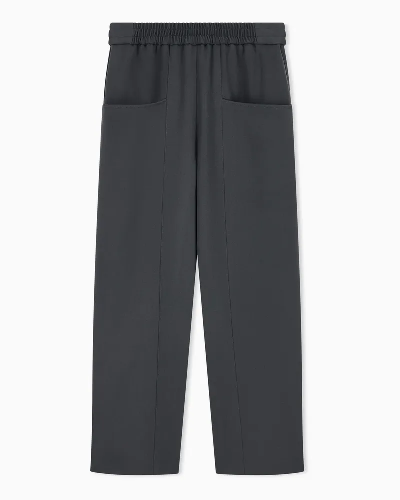 Giorgio Armani Schlupfhose aus Schurwolle mit Nadelstreifen Grau