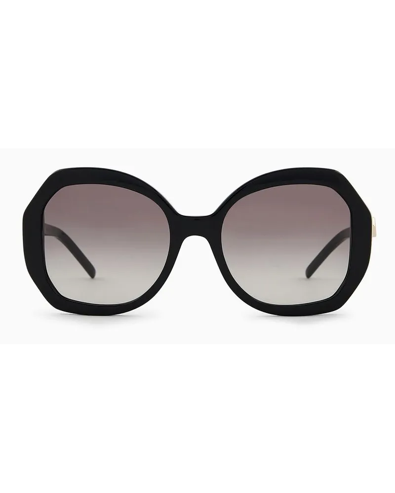 Giorgio Armani Oversize-sonnenbrille Für Damen Schwarz