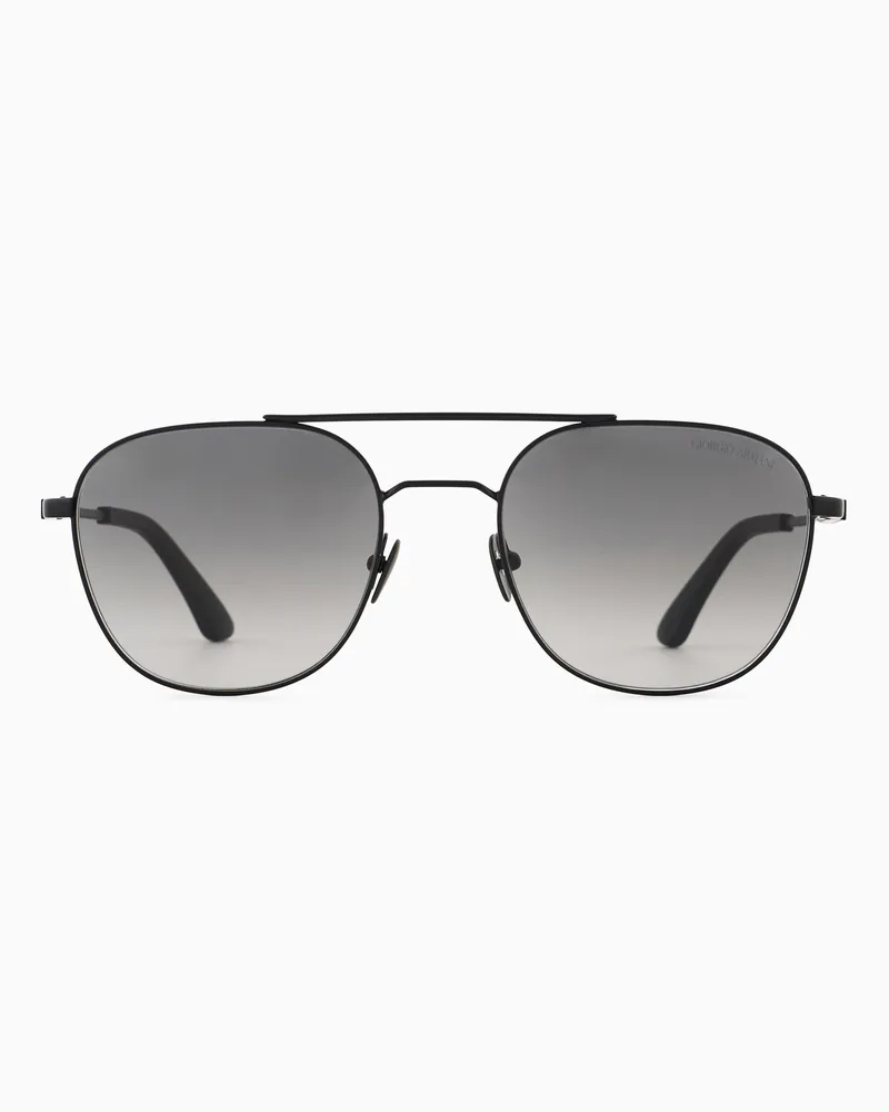 Giorgio Armani Sonnenbrille mit eckiger Fassung für Herren Schwarz