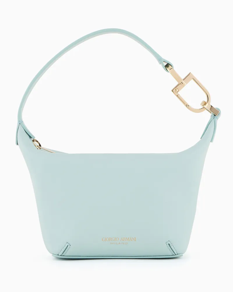 Giorgio Armani Hobo Bag la Prima Soft im Mini-Format aus Nappa Blau