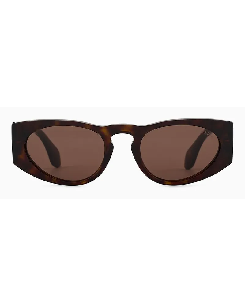 Giorgio Armani Sonnenbrille mit Rechteckiger Fassung Für Herren Gemustert