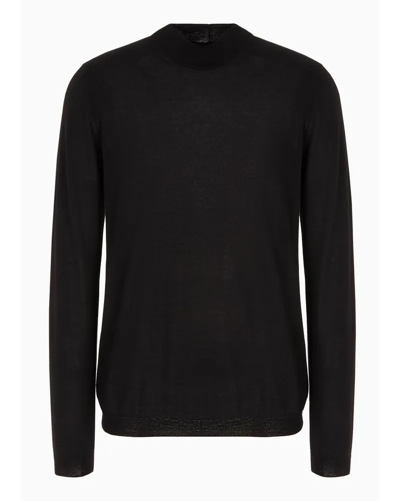 Giorgio Armani Rollkragenpullover Icon Aus Kaschmir Schwarz