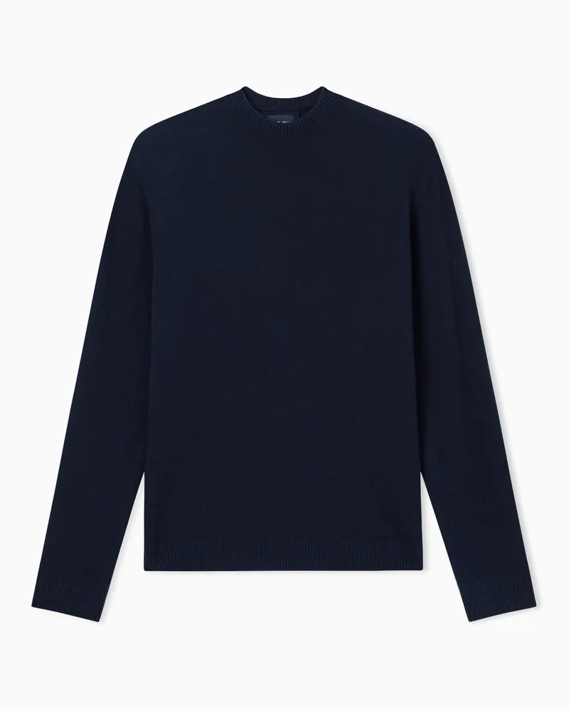 Giorgio Armani Rundhalspullover aus Kaschmir und Seide  for Alanui Marineblau