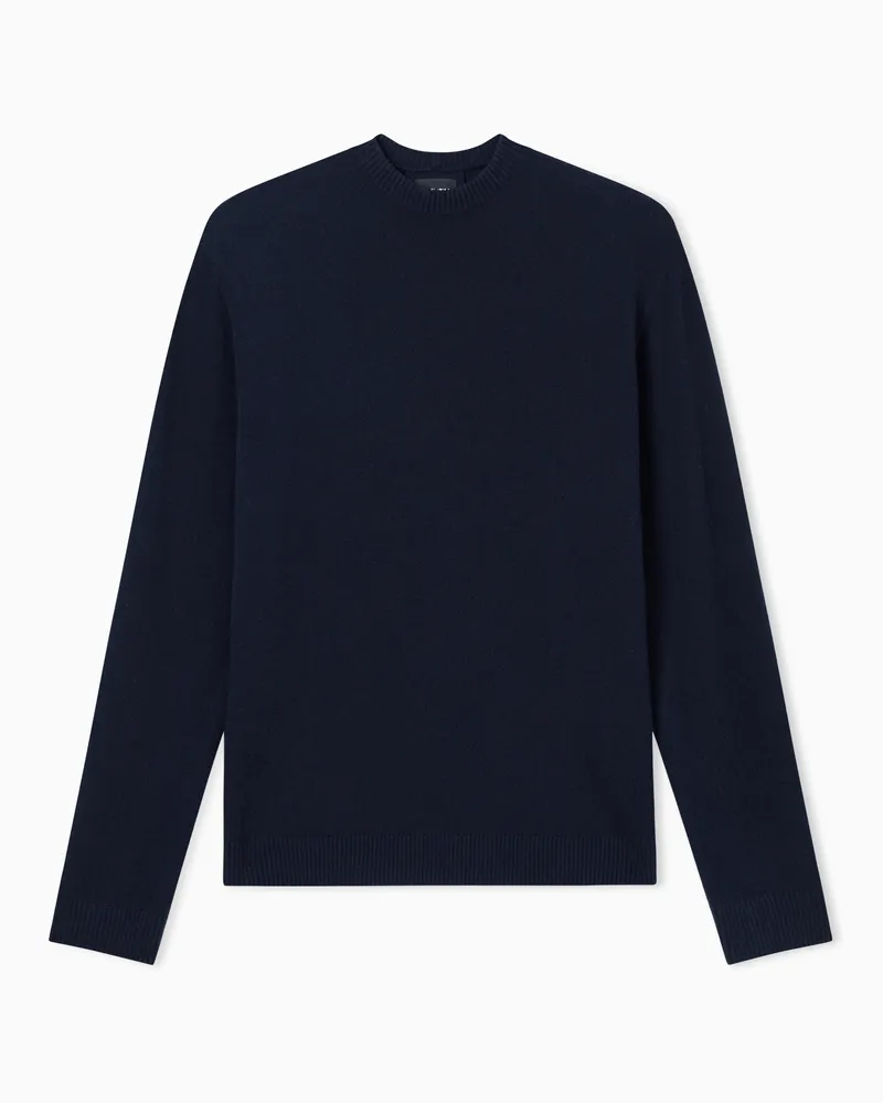 Giorgio Armani Rundhalspullover aus Kaschmir und Seide  for Alanui Marineblau