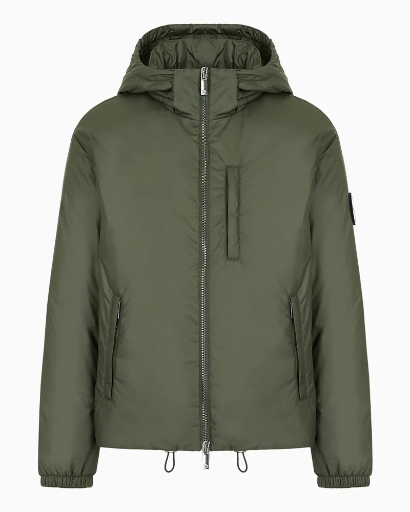 Giorgio Armani Blouson mit Kapuze und Wattierung aus nachhaltigen Gänsedaunen Grün