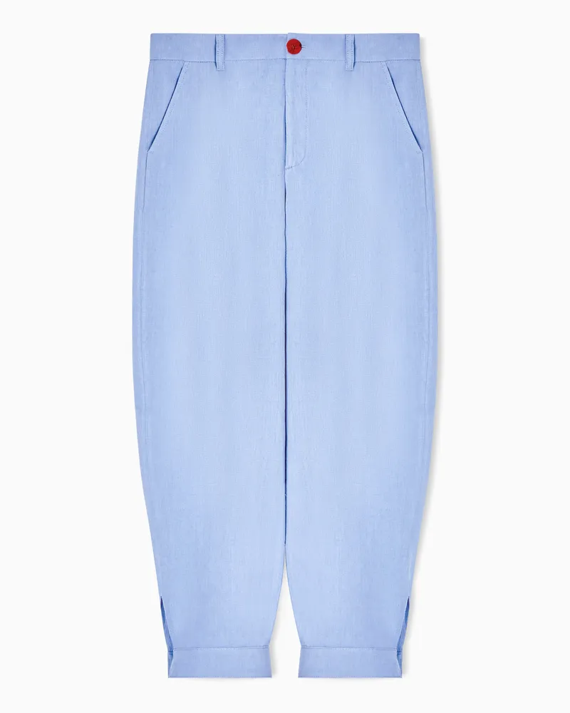 Giorgio Armani Lässige Hose Hellblau