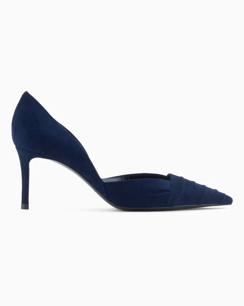 Giorgio Armani Pumps aus Veloursleder Blau