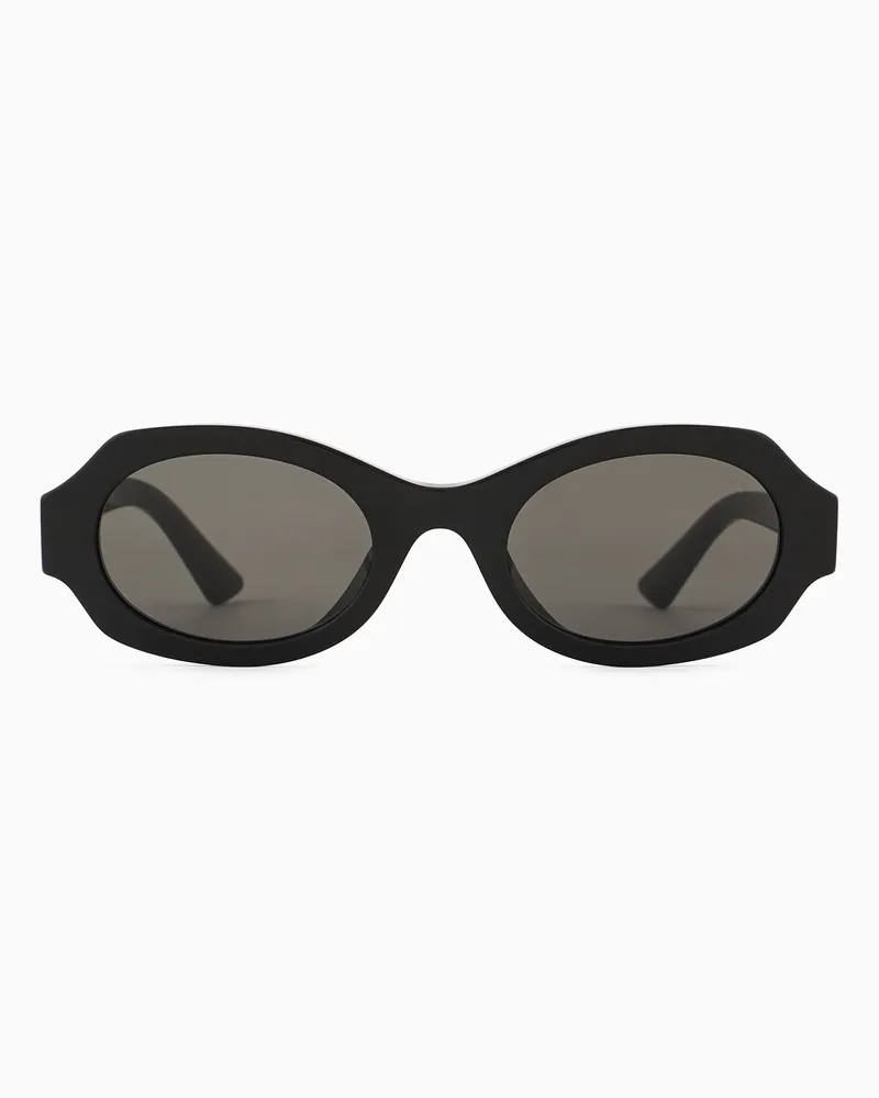 Giorgio Armani Sonnenbrille mit unregelmäßiger Fassung für Damen Schwarz