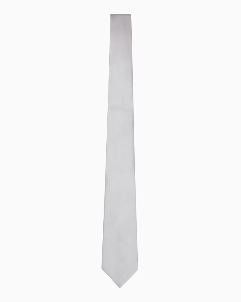 Giorgio Armani Krawatte aus reiner Seide Silber