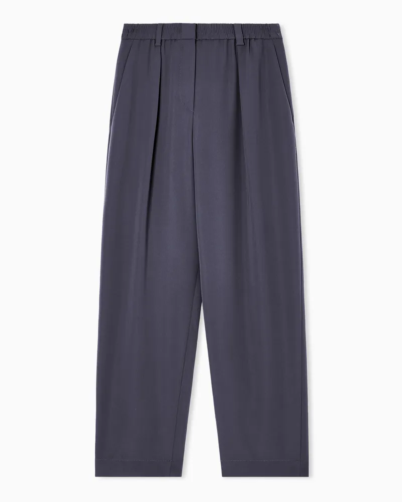 Giorgio Armani Gerade geschnittene Hose aus Cady-Funktionsgewebe Grau