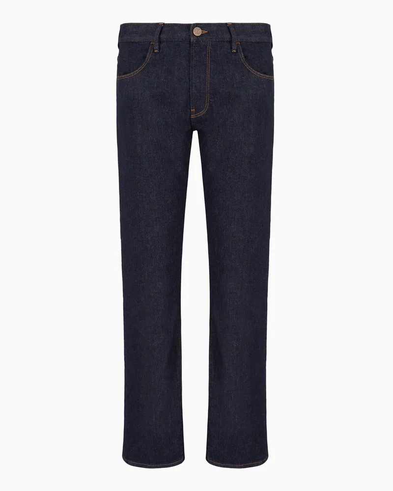 Giorgio Armani Five-Pocket-Hose in Regular Fit aus Baumwolldenim mit Stretchanteil Blau