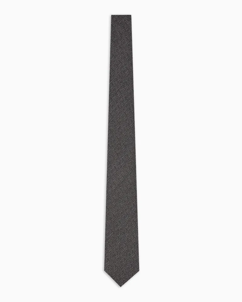 Giorgio Armani Krawatte aus Seide und Kaschmir in Jacquard-Stoff-Verarbeitung Braun