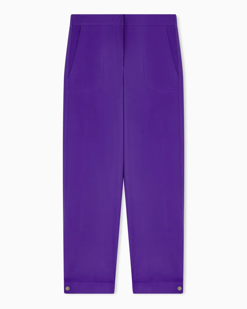 Giorgio Armani Gerade geschnittene Hose aus Cady-Funktionsgewebe Violett