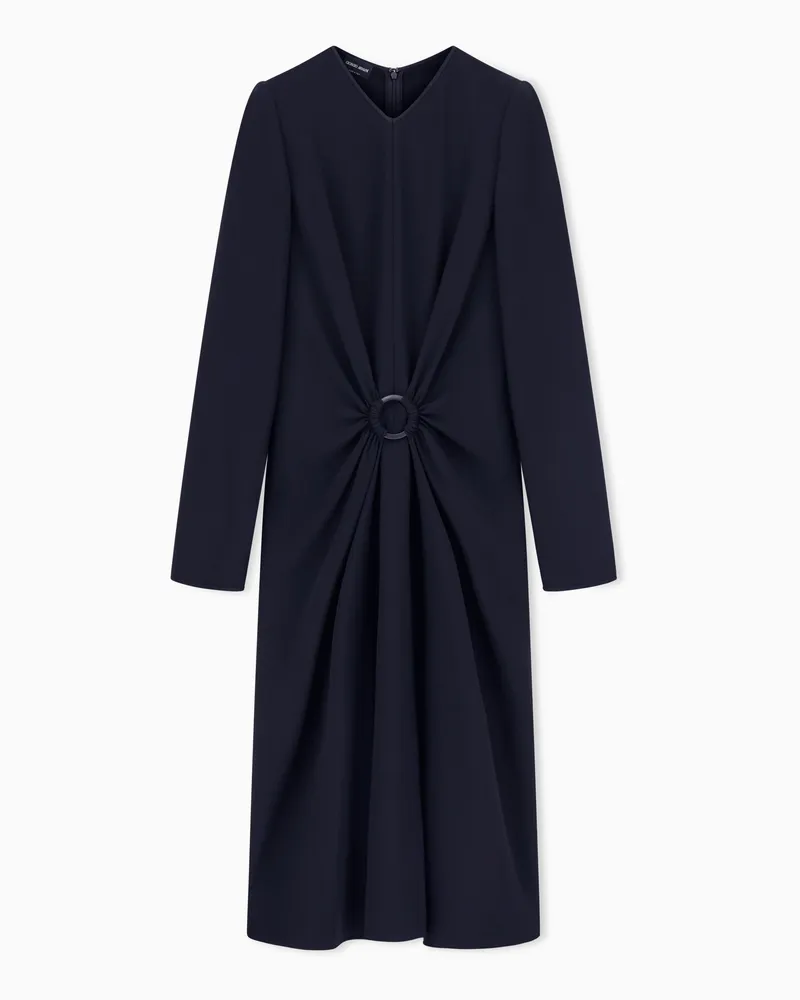 Giorgio Armani Midikleid aus Viskose-Cady Schwarz
