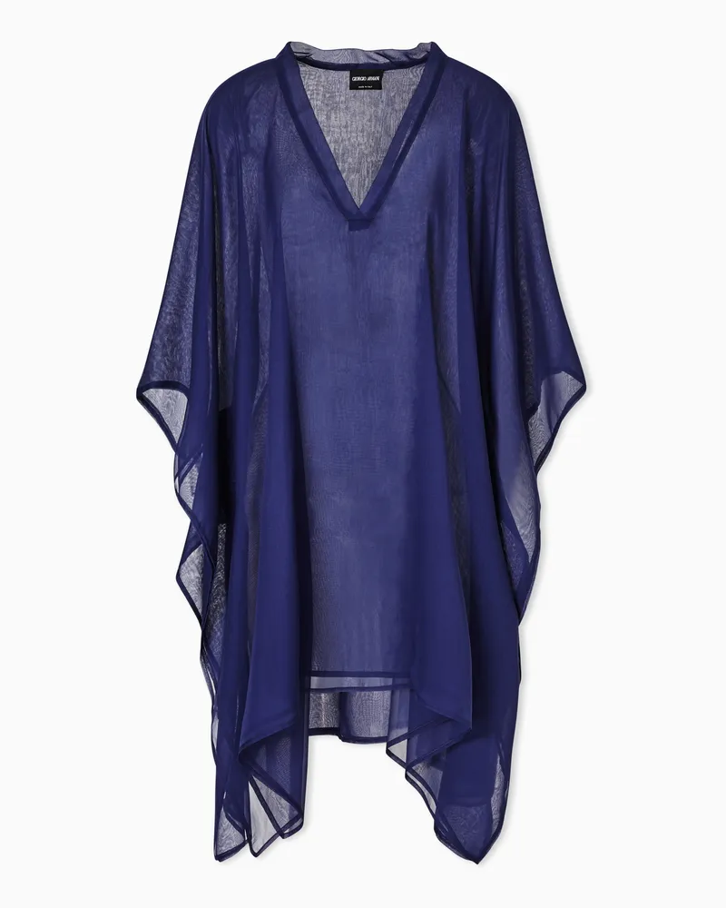 Giorgio Armani Seidenponcho Grün