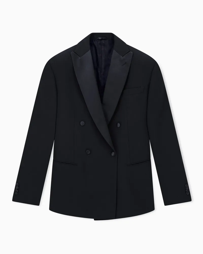 Giorgio Armani Blazer Giorgio's im Regular Fit aus Schurwollkrepp Schwarz