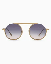 Giorgio Armani Sonnenbrille mit Runder Fassung Für Damen Gold