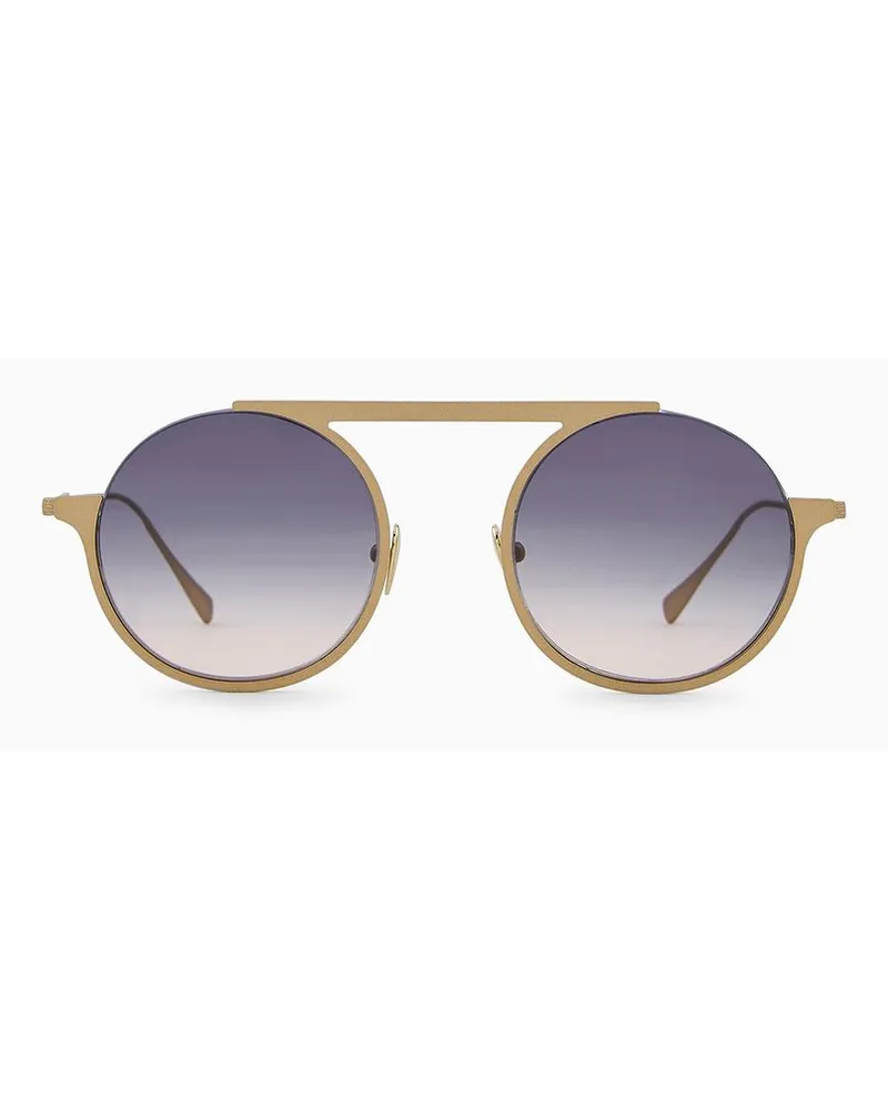 Giorgio Armani Sonnenbrille mit Runder Fassung Für Damen Gold