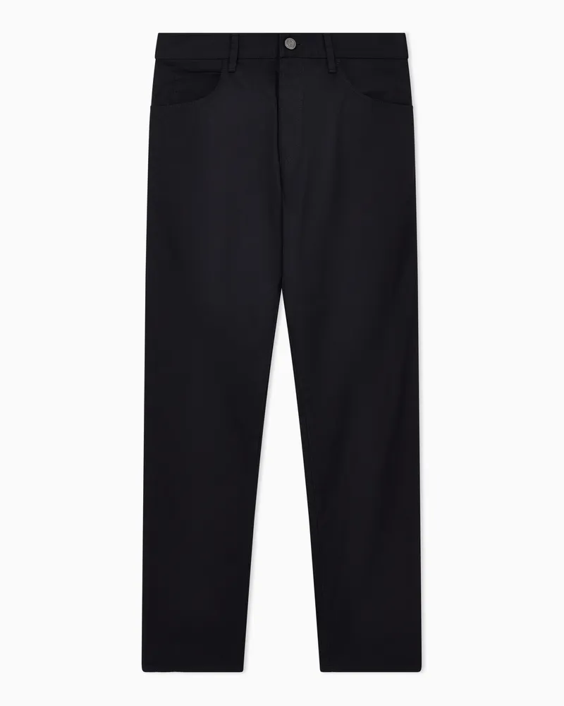 Giorgio Armani Five-Pocket-Hose in Regular Fit aus Baumwollstretch Schwarz