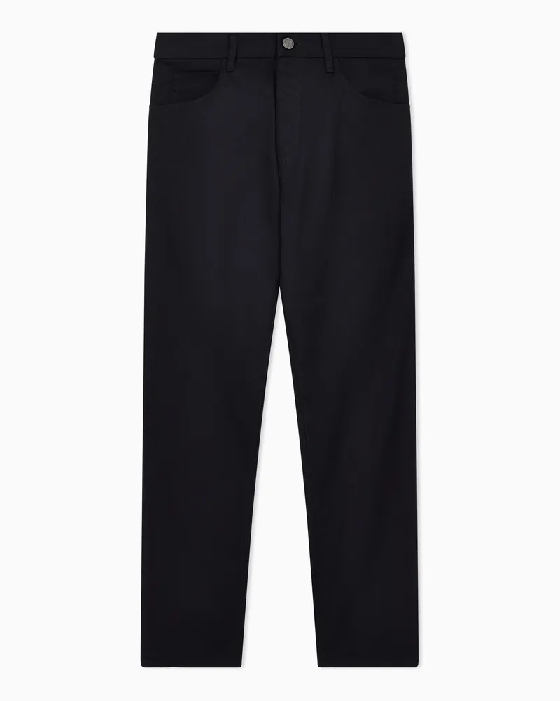 Giorgio Armani Five-Pocket-Hose in Regular Fit aus Baumwollstretch Schwarz