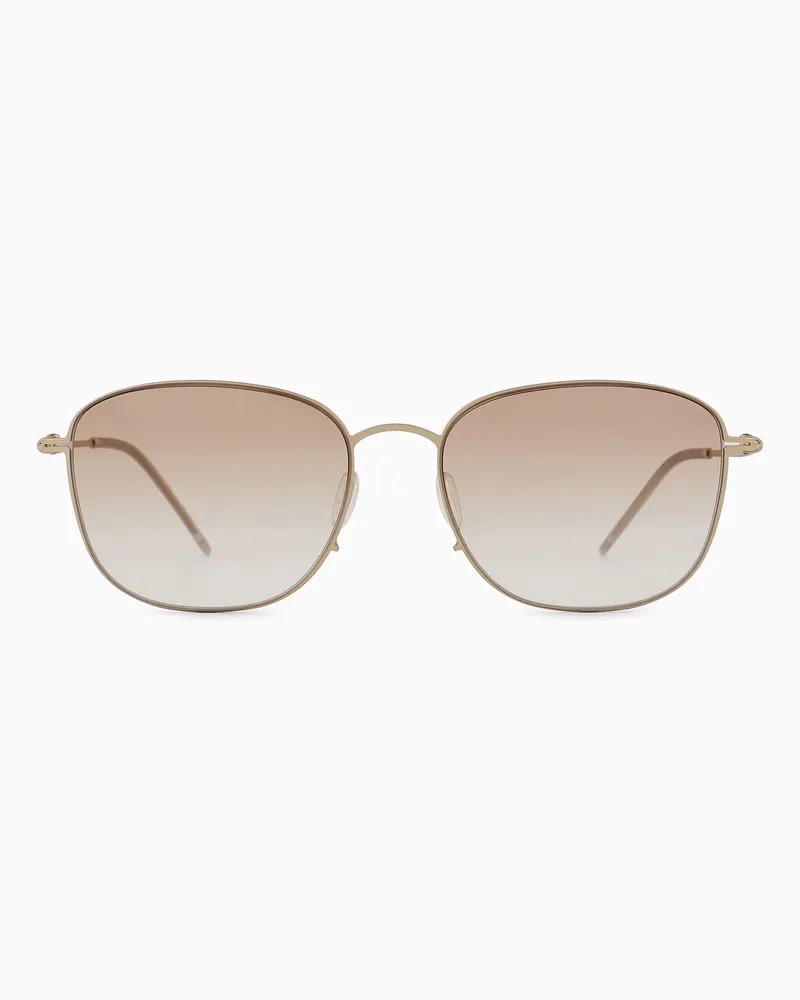 Giorgio Armani Sonnenbrille mit Pillow-Fassung Goldfarben