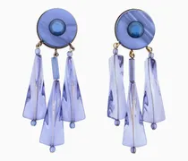 Clip-Ohrringe mit Anhängern aus Kunstharz