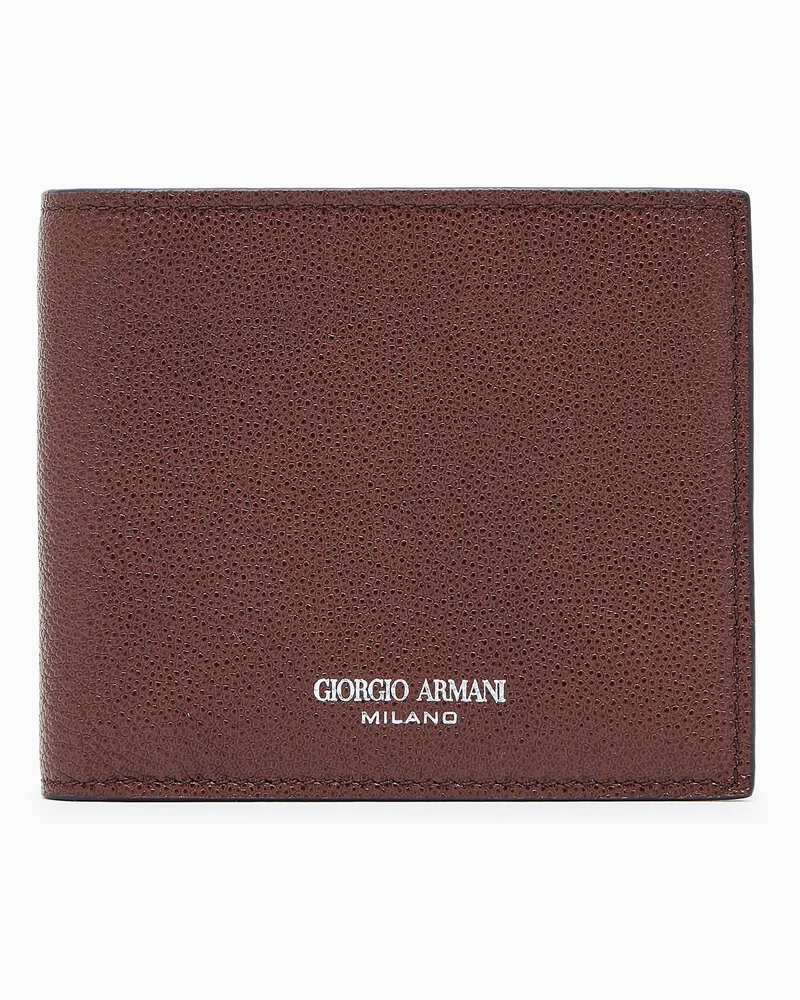 Giorgio Armani Bifold-Portemonnaie aus Leder Braun