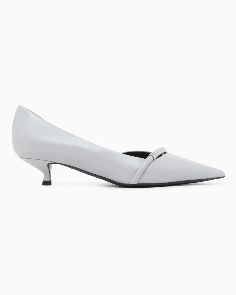 Giorgio Armani Pumps aus Leder Grau