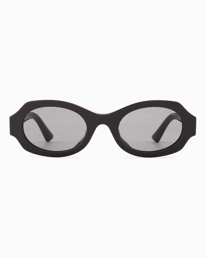 Giorgio Armani Sonnenbrille mit ovaler Fassung für Damen Violett