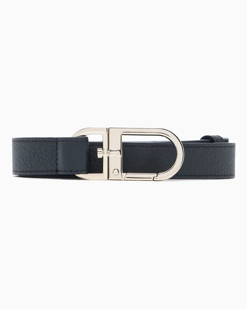 Giorgio Armani Gürtel aus genarbtem Leder Schwarz