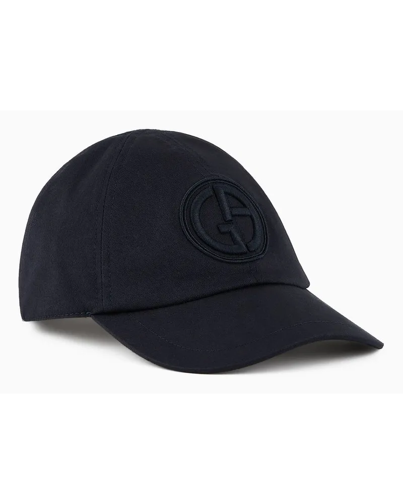 Giorgio Armani Baseballcap Aus Baumwollstretch Nachtblau