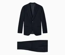 Einreihiger Anzug der Soho-Linie aus Schurwolle mit Mikrostruktur