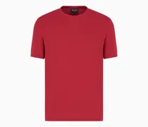 T-Shirt mit Rundhalsausschnitt aus Viskosejersey mit Stretchanteil