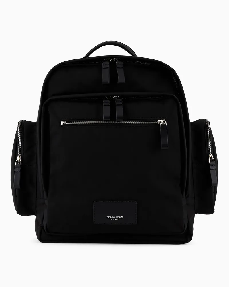 Giorgio Armani ASV Multifunktions-Rucksack aus Nylon Schwarz