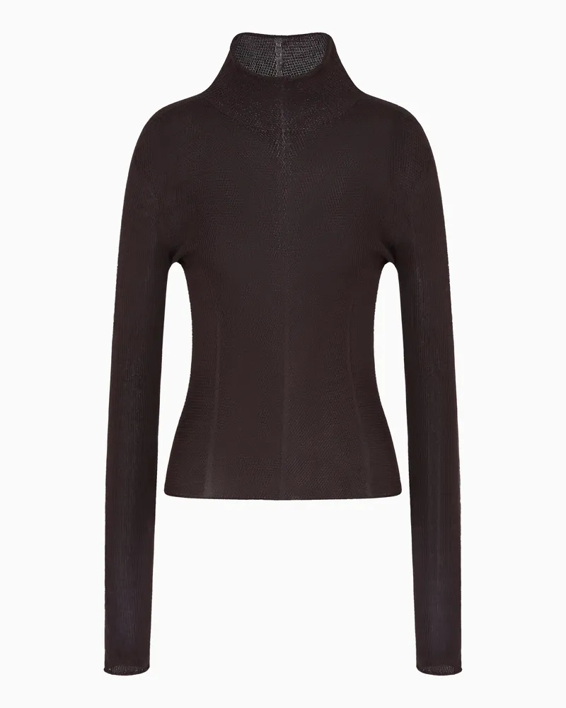 Giorgio Armani Rollkragenpullover aus Seide Braun