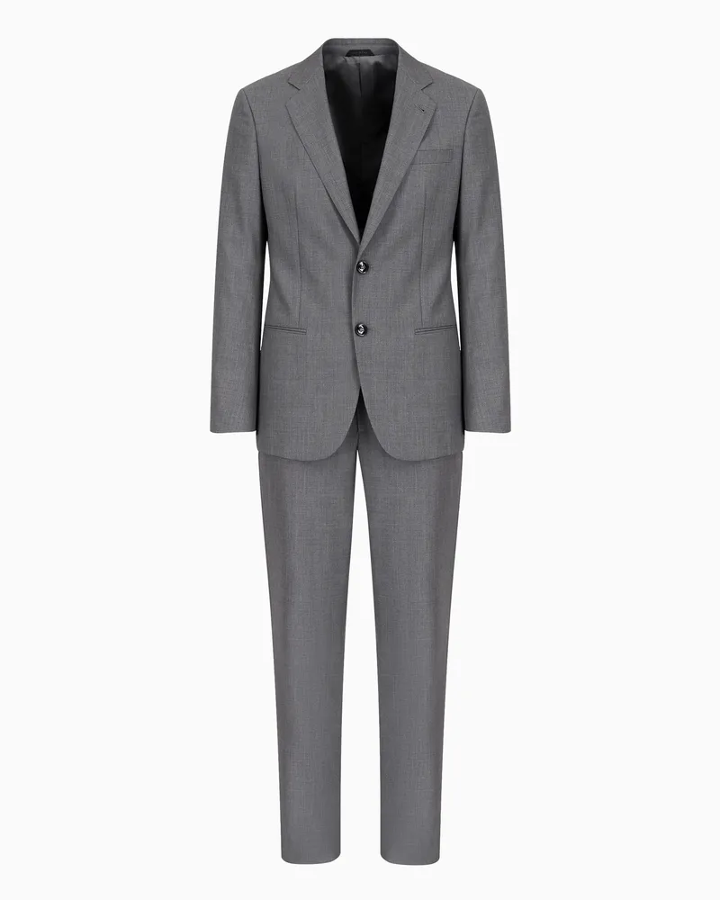 Giorgio Armani Anzug der Soho-Linie aus Wolle und Kaschmir Grau