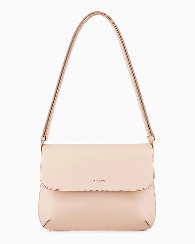 Giorgio Armani Mittelgroße la Prima aus strukturiertem Leder Beige