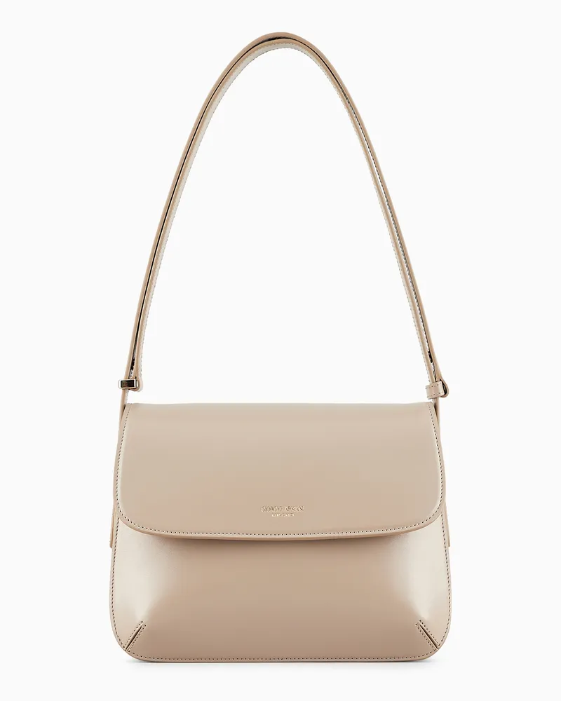 Giorgio Armani Mittelgroße la Prima aus strukturiertem Leder Beige